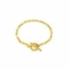 Lover’s Tempo Staple Chain Toggle Bracelet In Gold