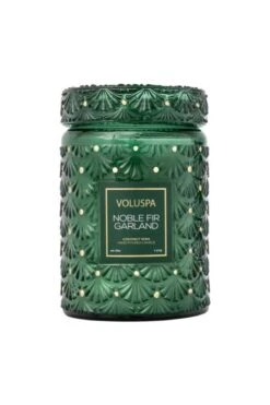 Voluspa Holiday Glass Jar Candle In Noble Fir Garland -Corkcicle Shop 1 10587.1701712253.1280.1280