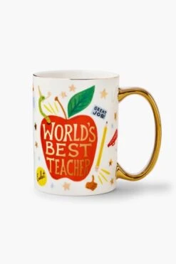 Rifle Paper Co. World’s Best Teacher Porcelain Mug -Corkcicle Shop 1 26266.1678726302.1280.1280
