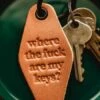 Misfit Where Are My Keys Leather Motel Keychain -Corkcicle Shop 1 32207.1699480472.1280.1280