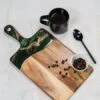 Lynn & Liana Medium Acacia Cheese Board In Jade