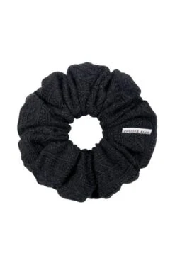 Chelsea King Nordic Knit Scrunchie In Black