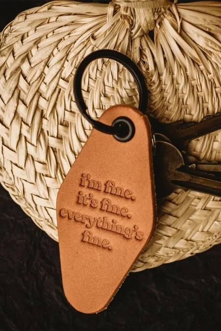 Misfit Everything’s Fine Leather Motel Keychain 3 Misfit Everything’s Fine Leather Motel Keychain