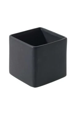 Urban Square 4″ Pot In Matte Black