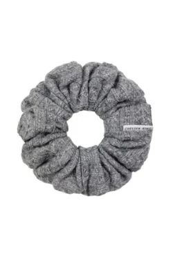Chelsea King Nordic Knit Scrunchie In Grey