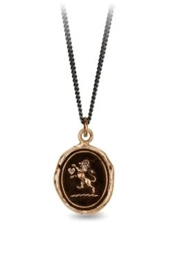 Pyrrha Lionhearted Talisman In Bronze 28″