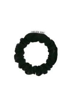 Chelsea King Luxe Thins Scrunchie In Black