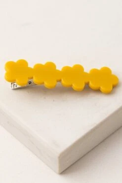 Lover’s Tempo Flower Power Hair Clip In Mustard