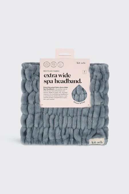 Kitsch Extra Wide Spa Headband In Misty Blue 5 Kitsch Extra Wide Spa Headband In Misty Blue - Image 3