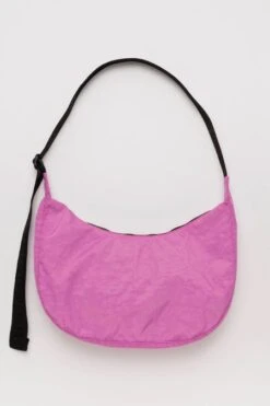 Baggu Medium Nylon Crescent Bag In Extra Pink