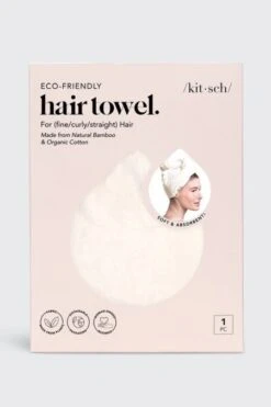 Kitsch Quick Dry Hair Towel In Eco White