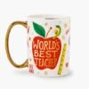 Rifle Paper Co. World’s Best Teacher Porcelain Mug 1 Rifle Paper Co. World’s Best Teacher Porcelain Mug -Corkcicle Shop 2 12149.1678726303.1280.1280