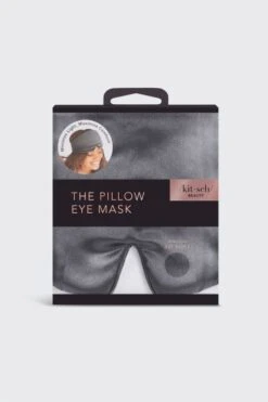 Kitsch Satin Pillow Eye Mask In Charcoal