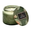 Voluspa Small Embossed Jar Candle In Temple Moss