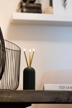 Everlasting Candle Co Wylie Vase In Black