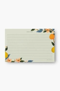 Rifle Paper Co. Pack Of 12 Citrus Grove Recipe Cards