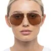 Le Specs Schmaltzy Sunnies In Gold + Tort