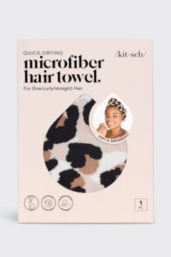 Kitsch Quick Dry Hair Towel In Leopard