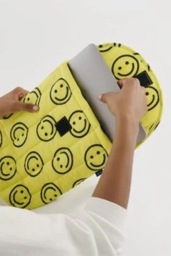 Baggu Puffy Laptop Sleeve 16″ In Yellow Happy -Corkcicle Shop 3 87187.1699315493.1280.1280