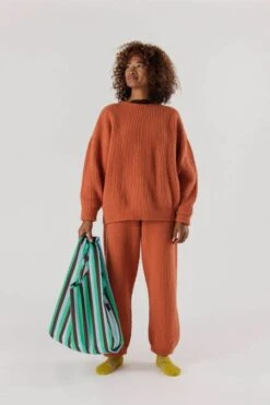 Baggu Standard Bag In Mint 90’s Stripe