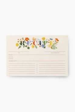 Rifle Paper Co. Pack Of 12 Mayfair Recipe Cards