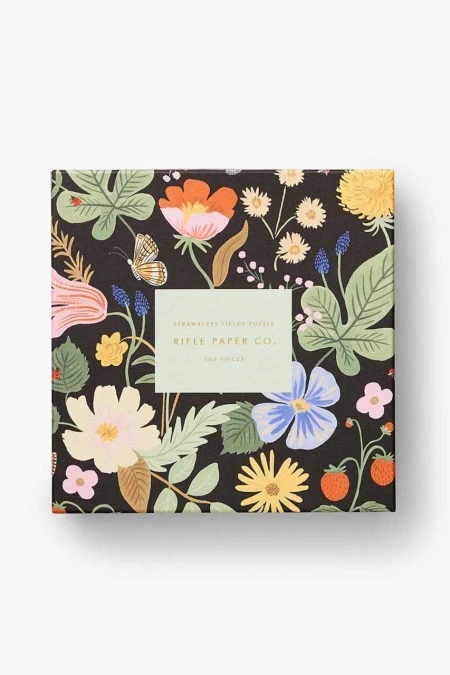 Rifle Paper Co. Strawberry Fields Jigsaw Puzzle 4 Rifle Paper Co. Strawberry Fields Jigsaw Puzzle - Image 2