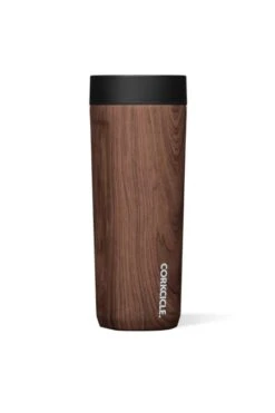 Corkcicle 17oz Commuter Cup In Walnut Wood