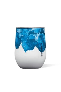 Corkcicle 12oz Stemless Tumbler In Ashley Woodson Bailey Dutch Love Blue