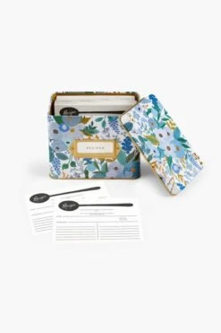 Rifle Paper Co. Garden Party Blue Recipe Box -Corkcicle Shop d 1 35927.1650412189.1280.1280