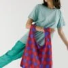 Baggu Standard Bag In Red Blue Buffalo Check -Corkcicle Shop e 15263.1648223785.1280.1280