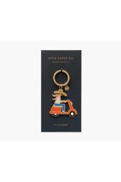Rifle Paper Co. Scooter Enamel Keychain