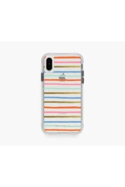 Rifle Paper Co. Clear Happy Stripe IPhone Xs Case