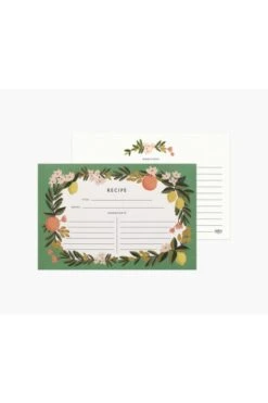 Rifle Paper Co. Pack Of 12 Citrus Floral Recipe Cards -Corkcicle Shop recipe cards citrus floral4 75313.1586591766.1280.1280 1