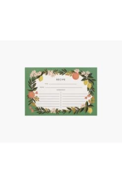 Rifle Paper Co. Pack Of 12 Citrus Floral Recipe Cards -Corkcicle Shop recipe cards citrus floral 40414.1586591766.1280.1280 1