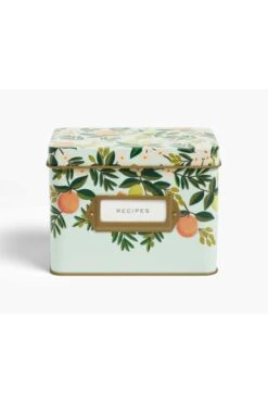 Rifle Paper Co. Citrus Floral Recipe Box 8 Rifle Paper Co. Citrus Floral Recipe Box -Corkcicle Shop recipe tin citrus floral 97225.1586357274.1280.1280 1