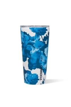 Corkcicle 16oz Tumbler In Ashley Woodson Bailey Dutch Love Blue